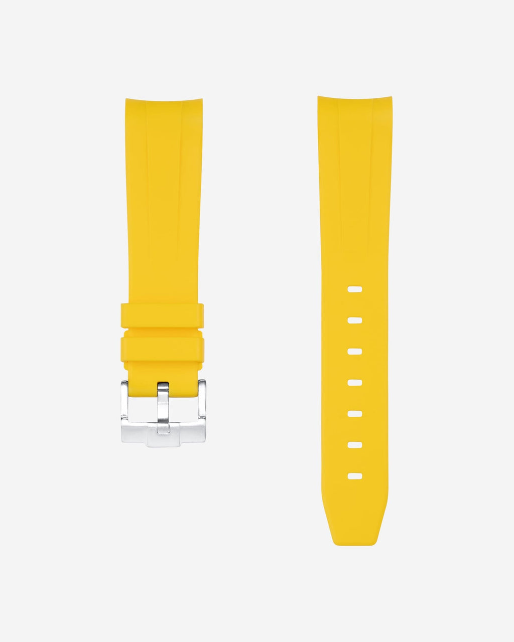 Curved Rubber Strap - Yellow - OM Luxury